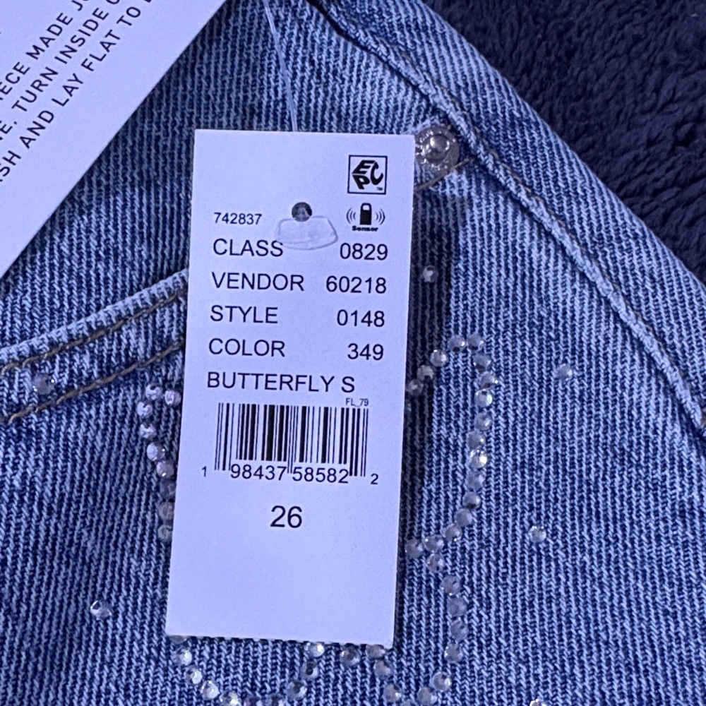 PacSun Blue Jean Shorts Distressed Cut-Off Style - Picture 3 of 6